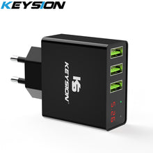 Load image into Gallery viewer, KEYSION LED Digital 3 Ports USB Charger