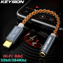 Load image into Gallery viewer, KEYSION HIFI DAC earphone Amplifier USB Type C