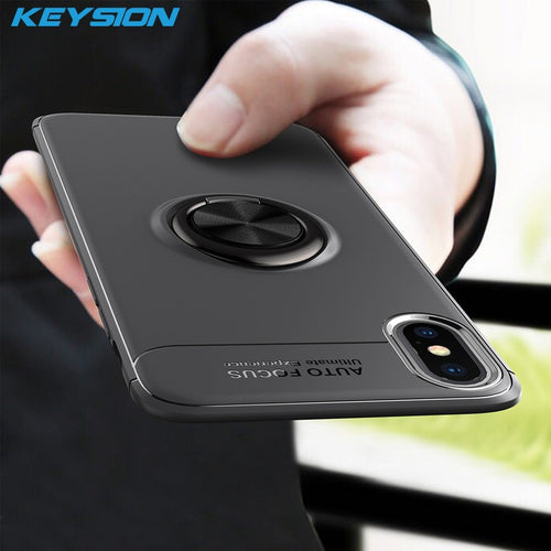 KEYSION Luxury Ring Holder Phone Case